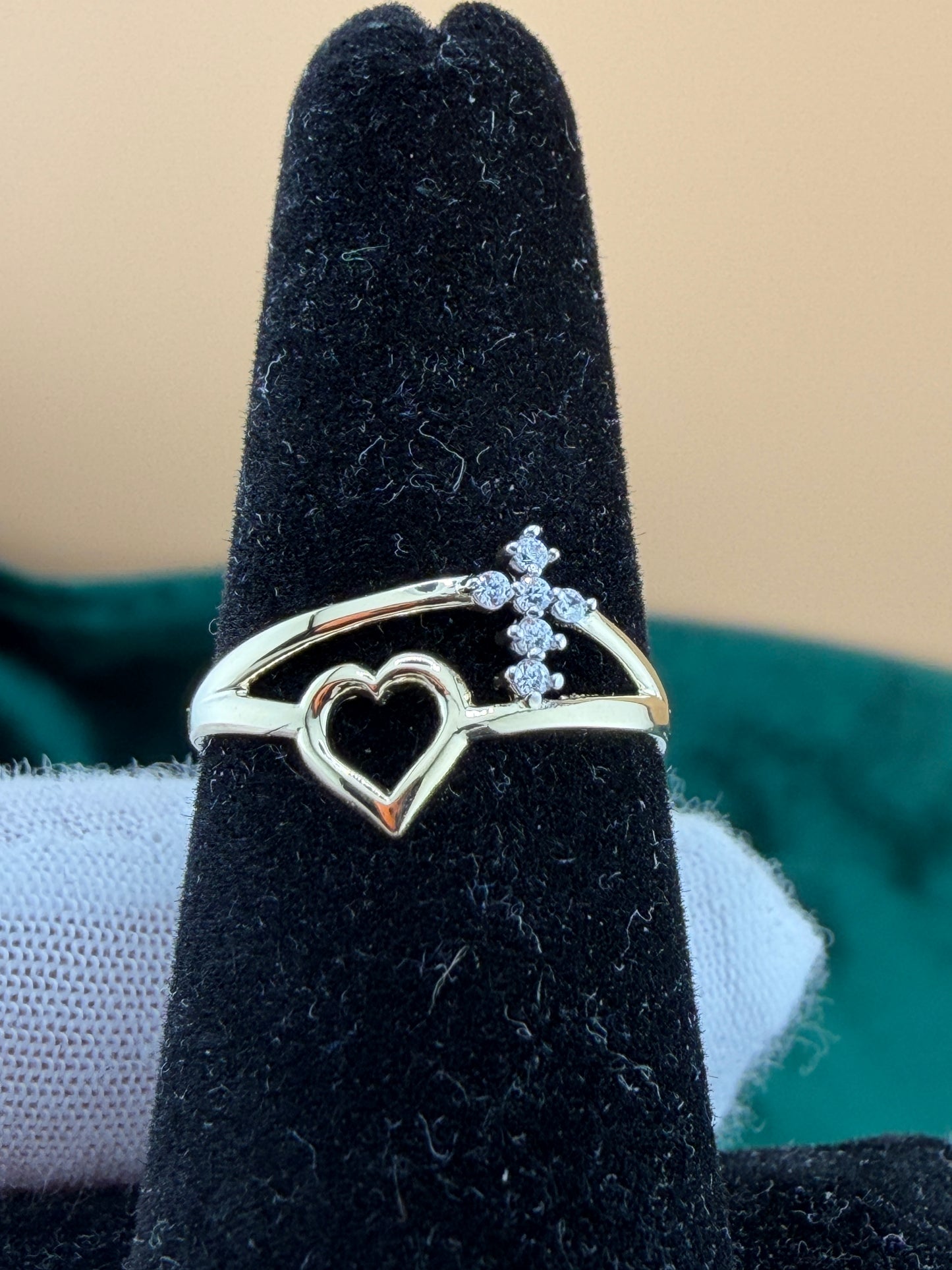 Cross Heart Ring