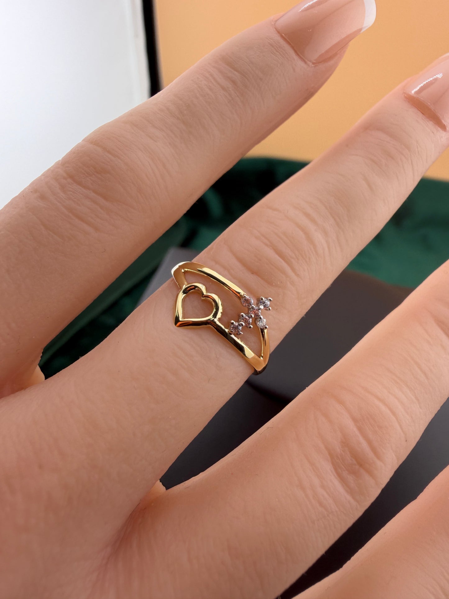 Cross Heart Ring
