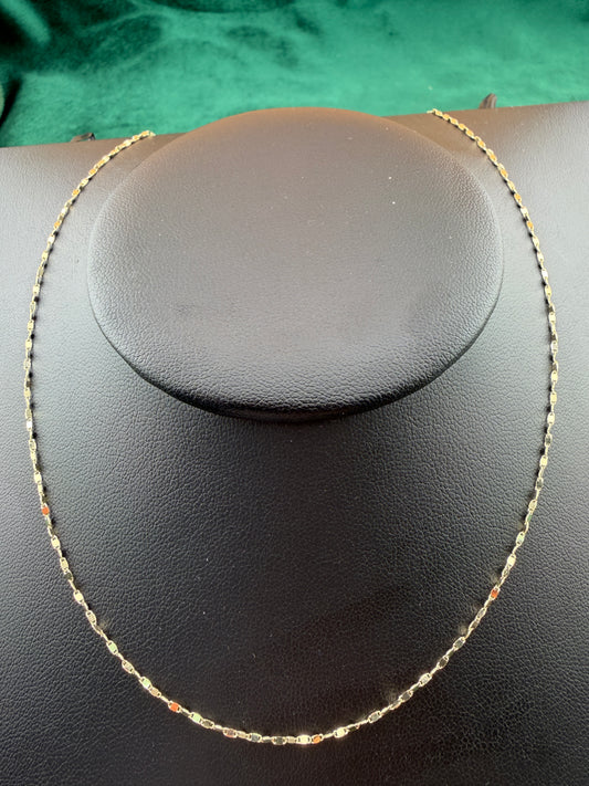 Diamond Cut Chain Necklace