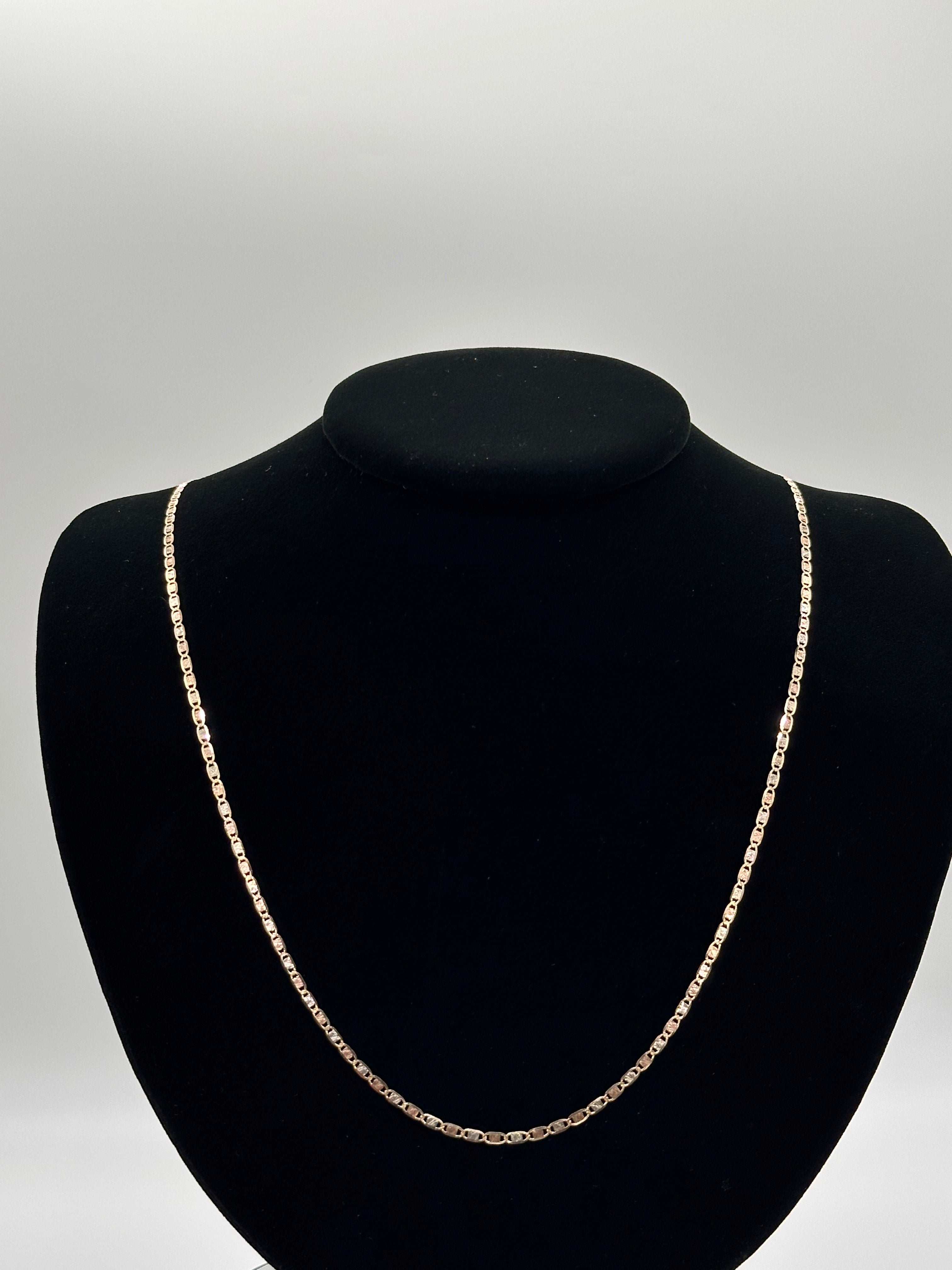 14K Tri-Color Gold Valentino Chain