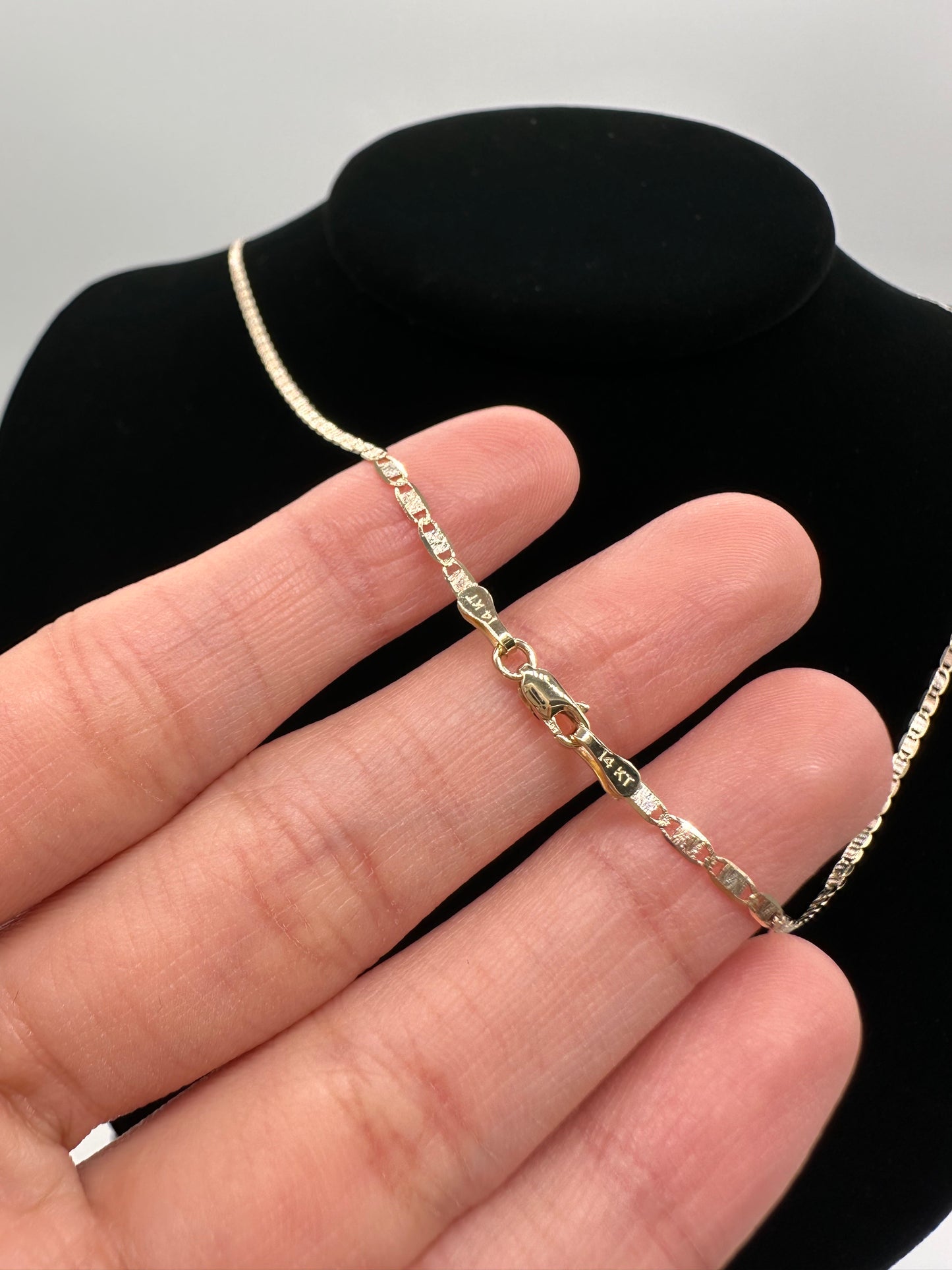 14K Tri-Color Gold Valentino Chain