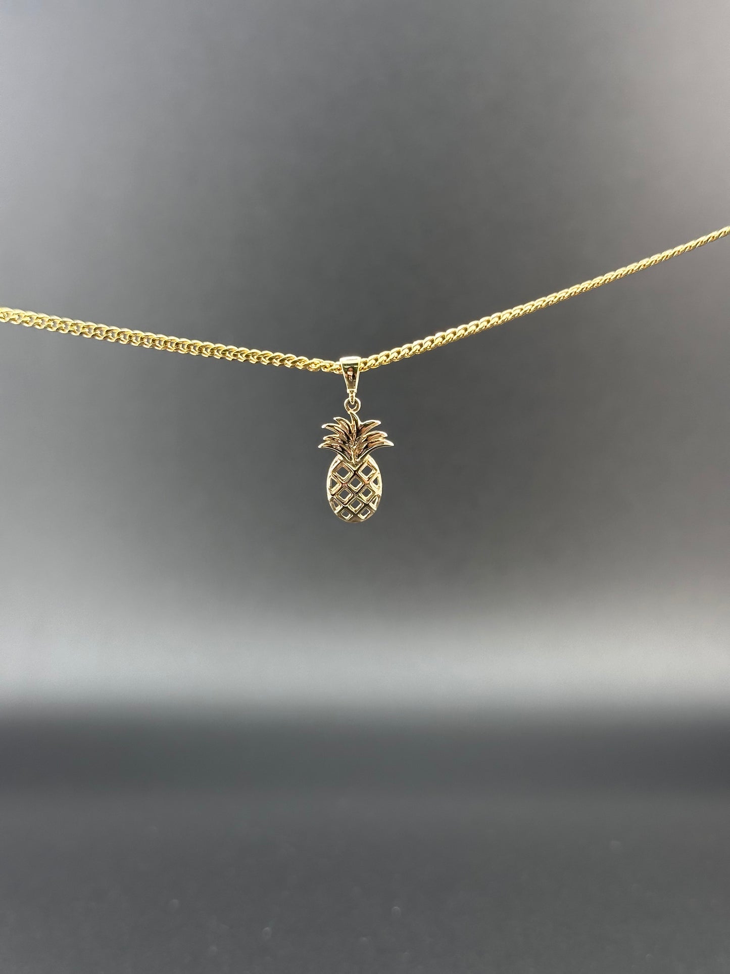 14K Yellow Gold Pineapple Pendant