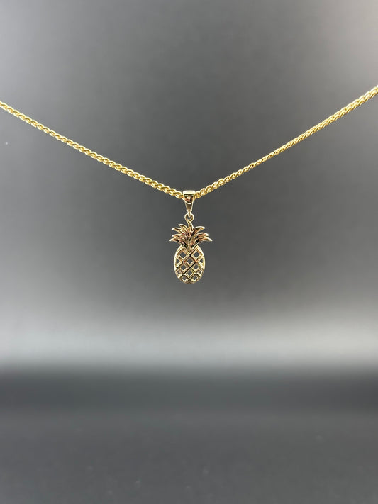 14K Yellow Gold Pineapple Pendant