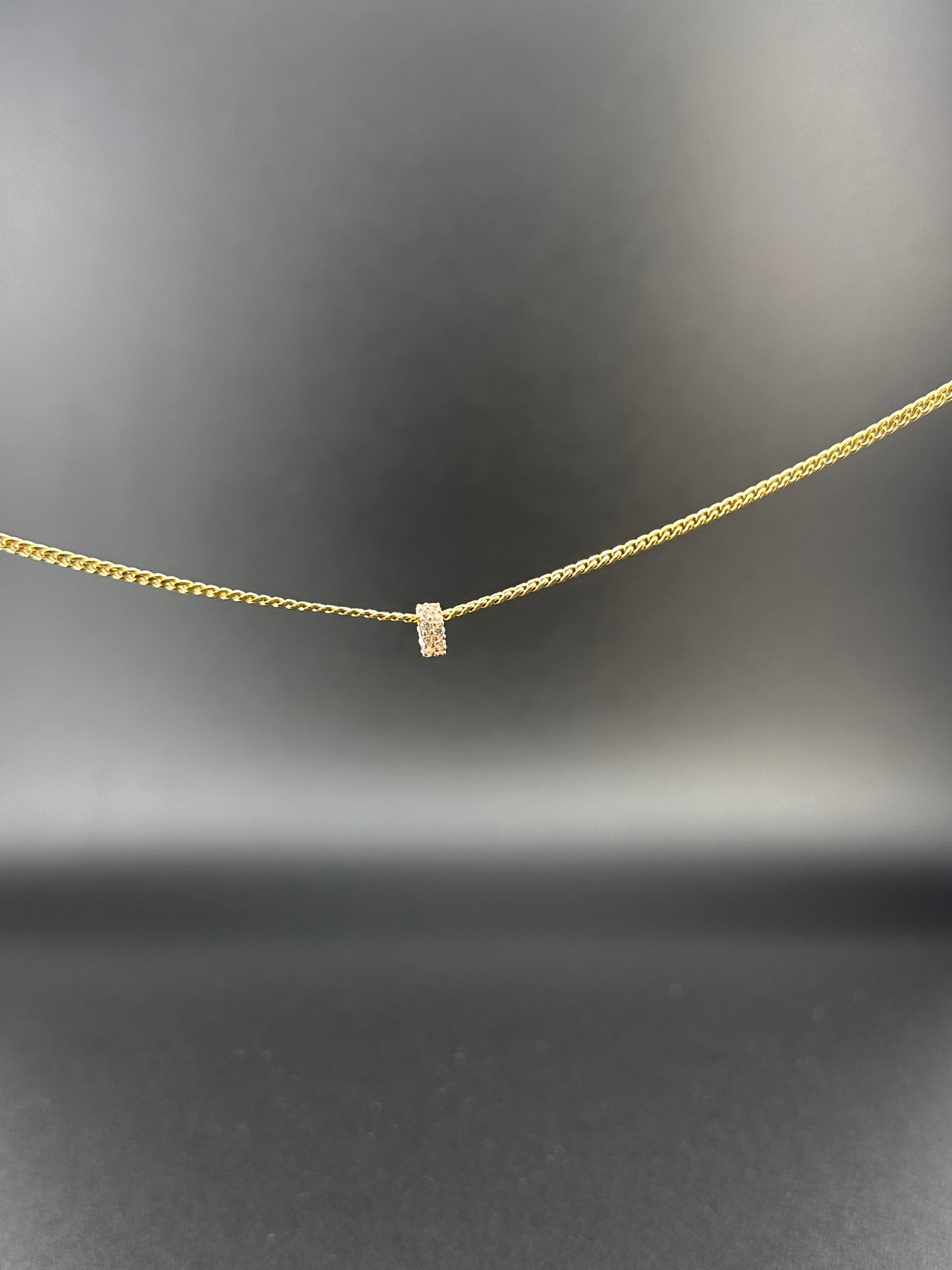 14K Yellow Gold CZ Tiny Pendant