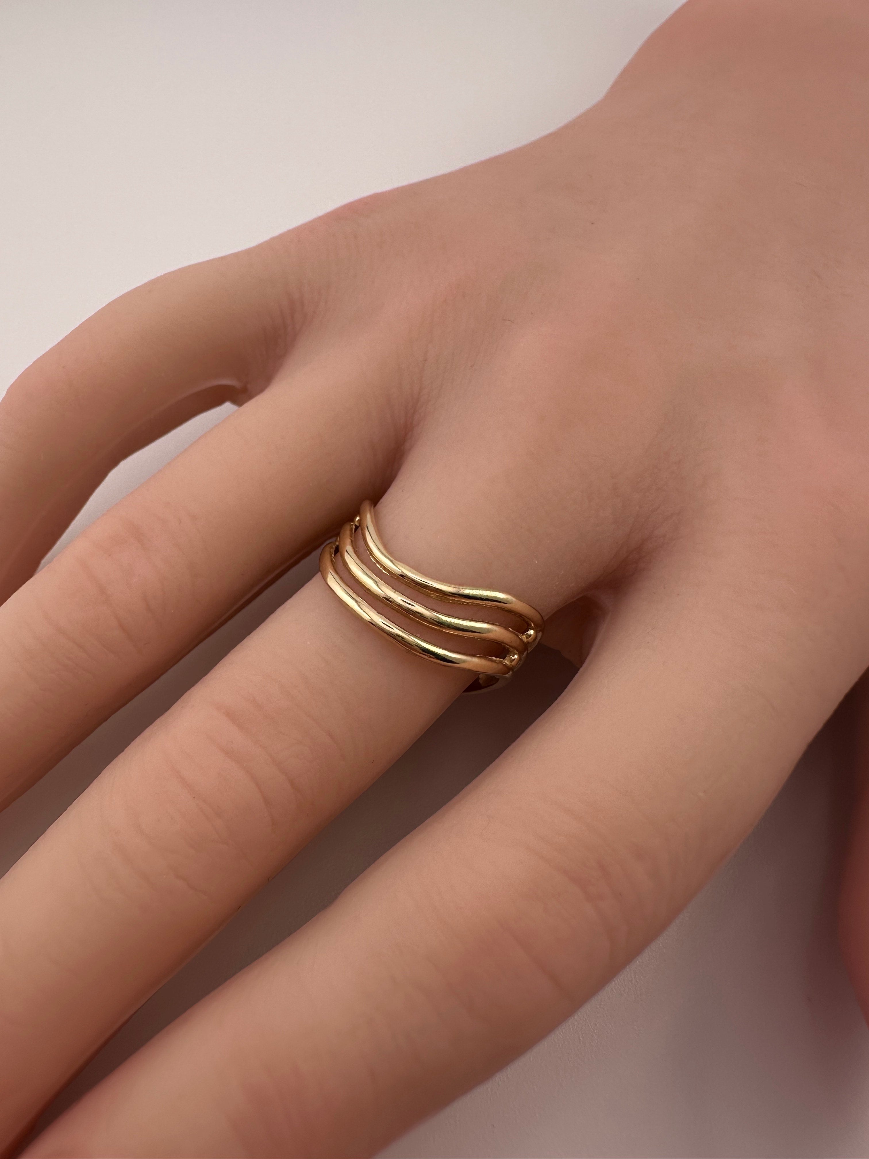 14k Solid Gold Thumb Ring – Size 7