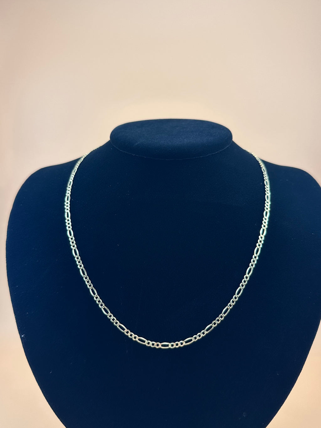 14K Yellow Gold Hollow Figaro Chain Necklace