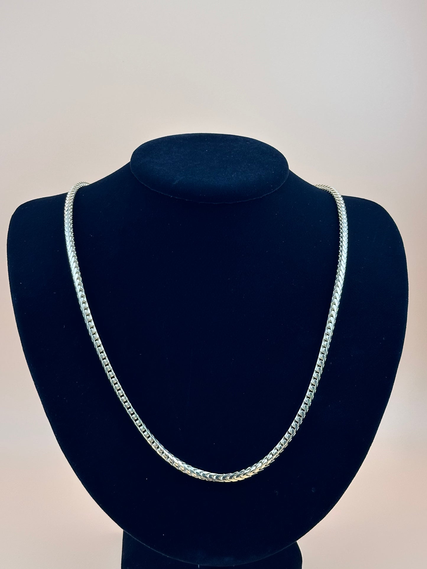 14K Solid Gold Franco Chain – 3.3mm – Men’s Real Gold Chain