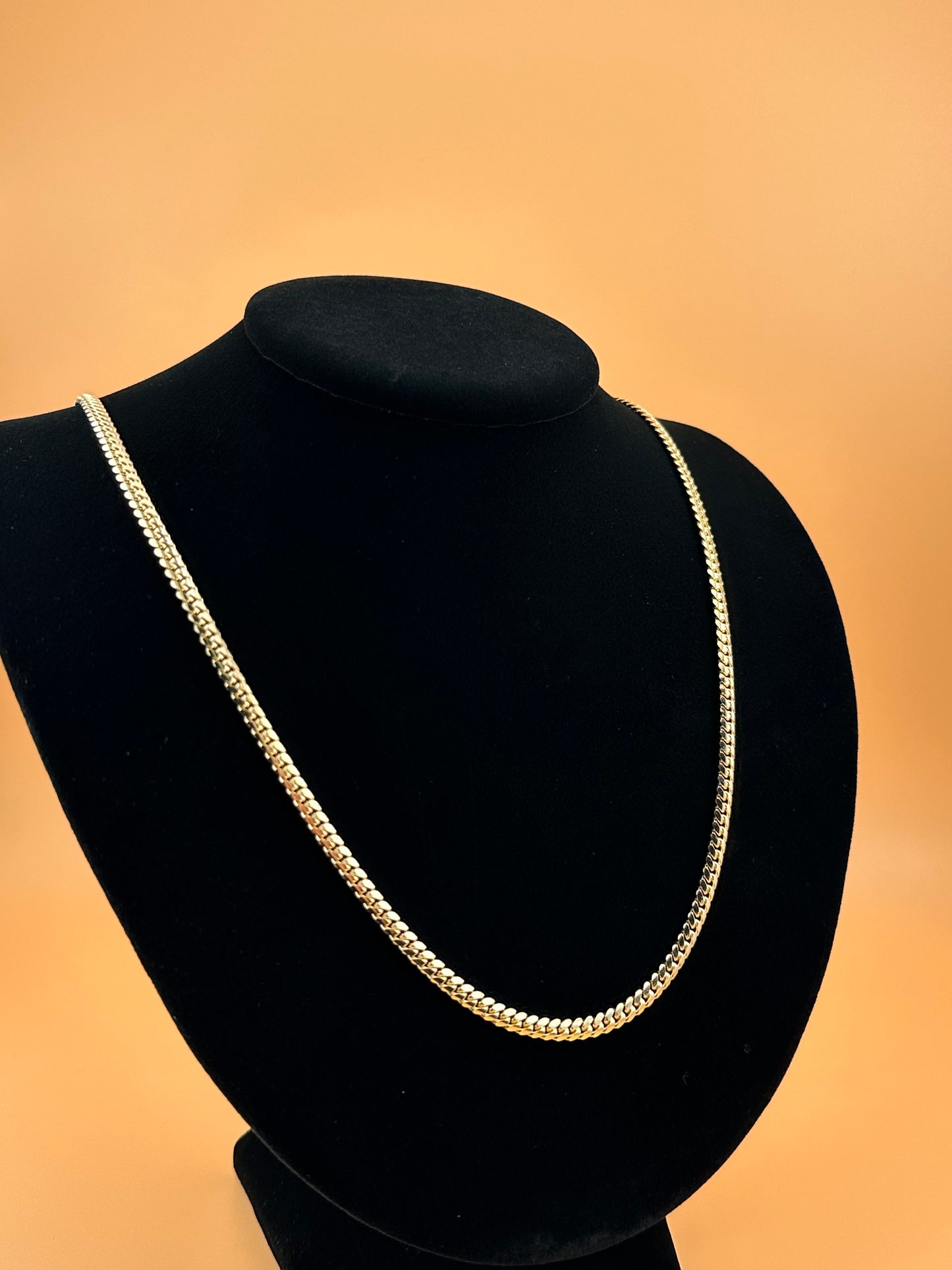 14K Solid Gold Miami Cuban Chain 4mm – Real Gold Link Necklace & Bracelet for Men & Women