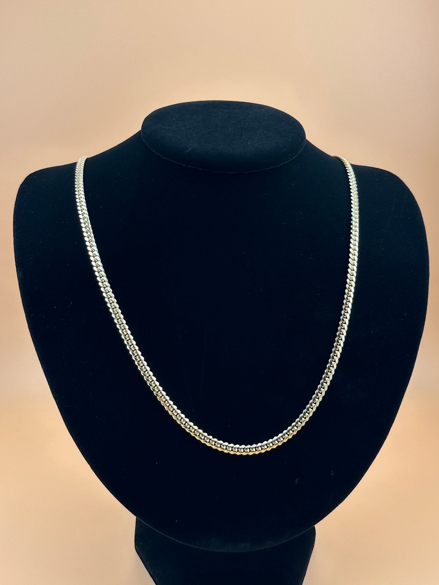 14K Solid Gold Miami Cuban Chain 4mm – Real Gold Link Necklace & Bracelet for Men & Women
