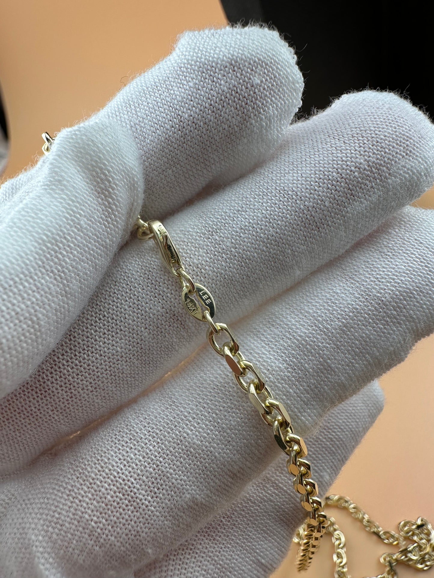 14K Solid Gold Fancy Chain – 2.9mm Real Gold Necklace & Bracelet