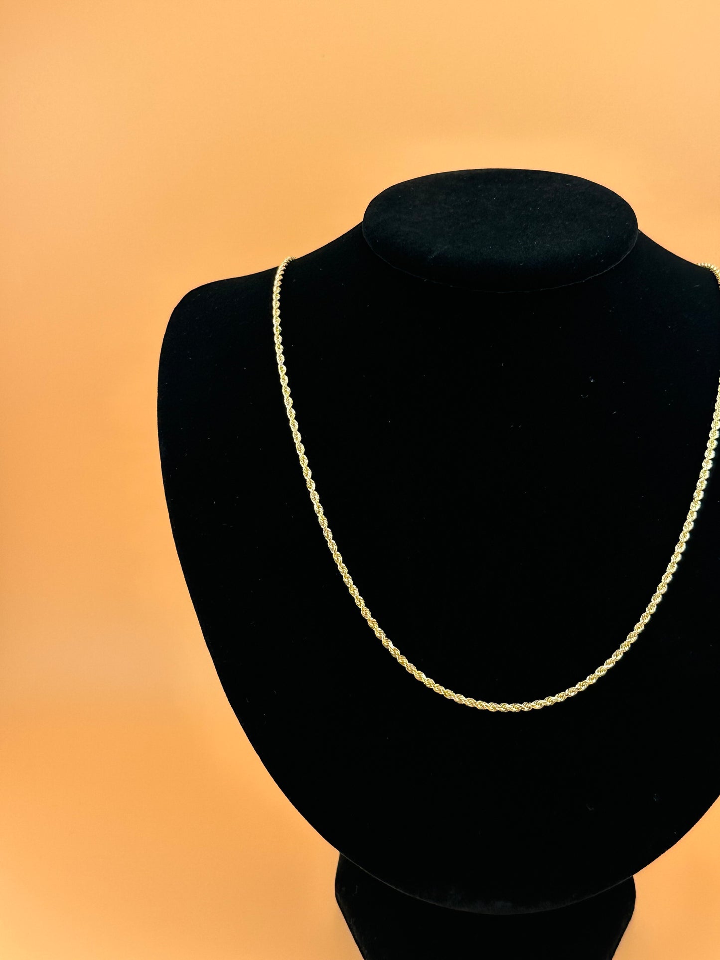14K Solid Gold Rope Chain – 1.9mm Real Gold Necklace for Men & Women
