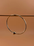 14K Gold Hollow Charm Bracelet with Free Bail & Stopper – Women’s Charm Bangle (6.5" – 8")
