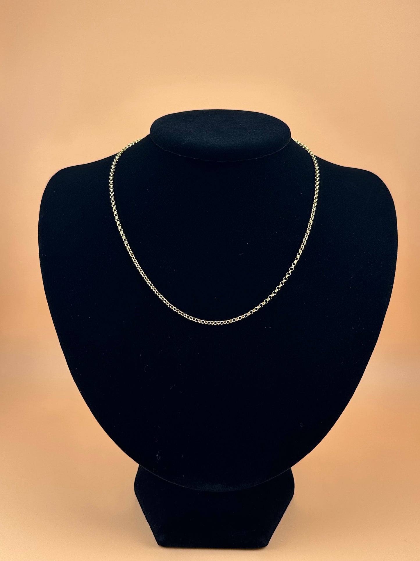 14K Gold Rolo Cable Chain Necklace – 2.1mm Classic Link