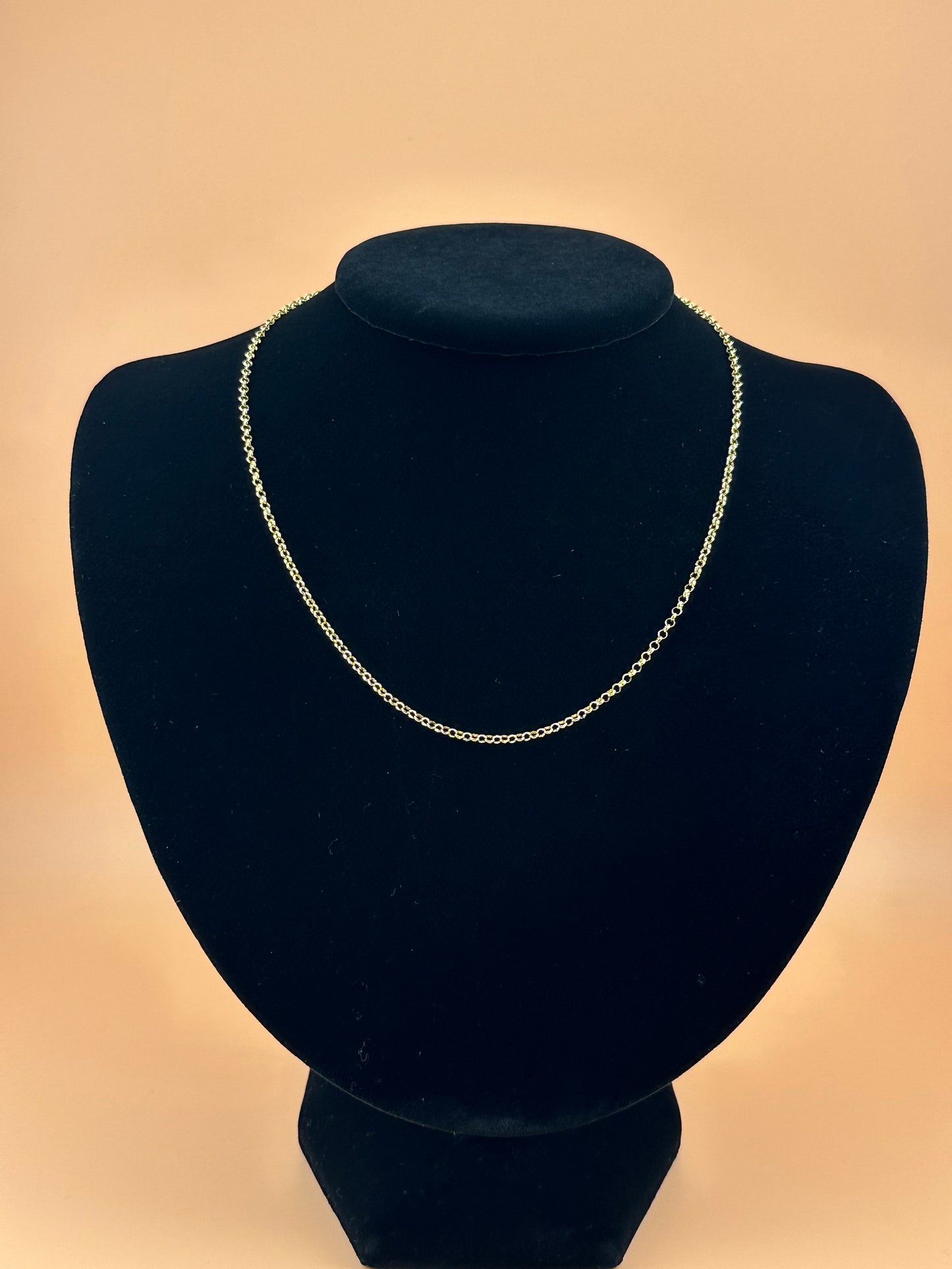 14K Gold Rolo Cable Chain Necklace – 2.1mm Classic Link