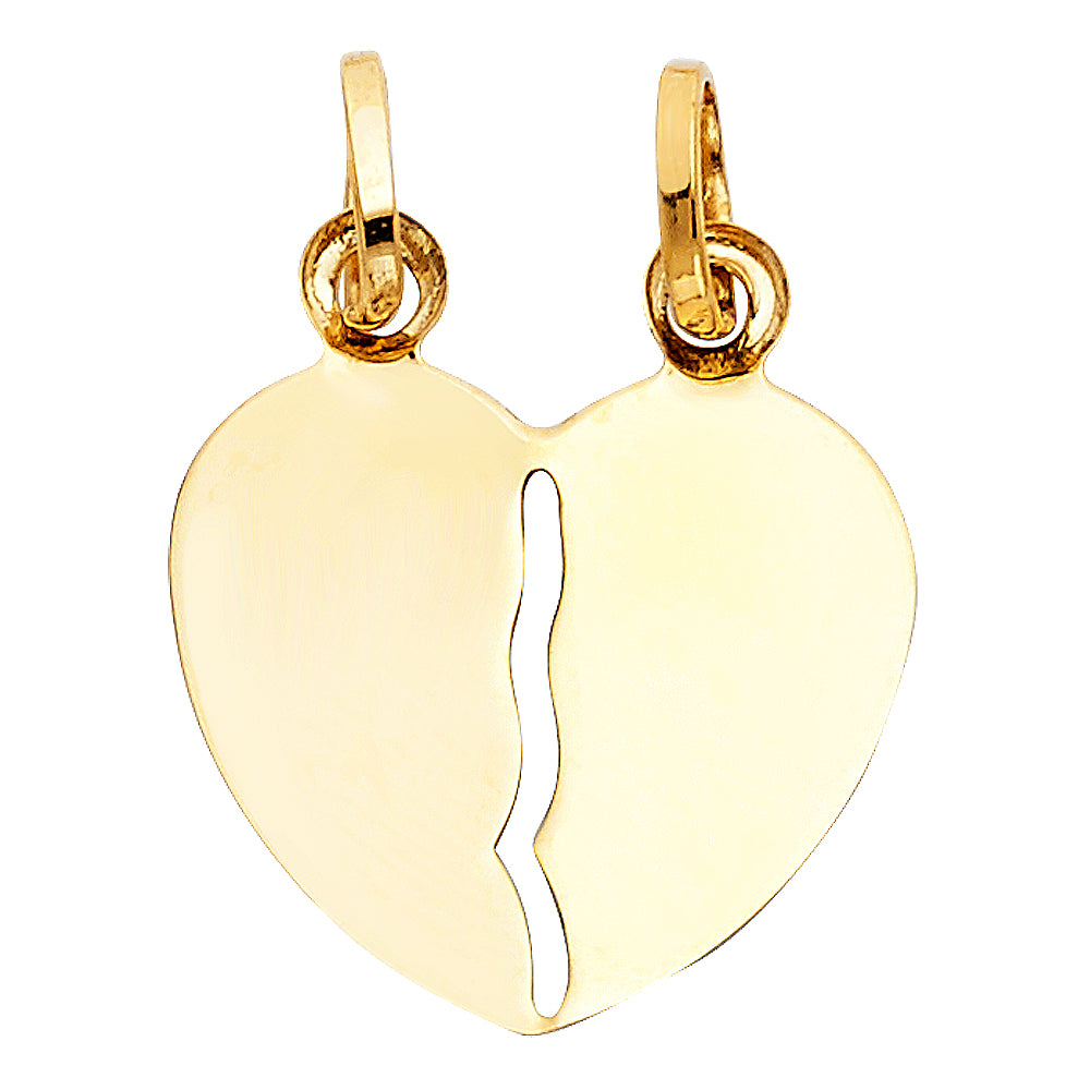 14K Yellow Gold Mom, Family, Baby & Heart Pendant - PT442