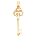 14K Yellow Gold Key, Music & Assorted Pendant - PT553