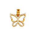 14K Yellow Gold Animal, Sea Life & Butterfly Pendant - PT769