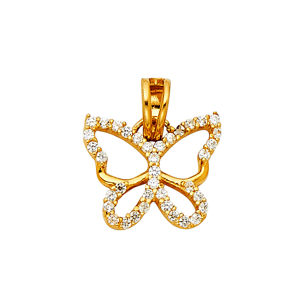14K Yellow Gold Animal, Sea Life & Butterfly Pendant - PT769