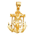 14K Yellow Gold Religious Pendant - PT1227