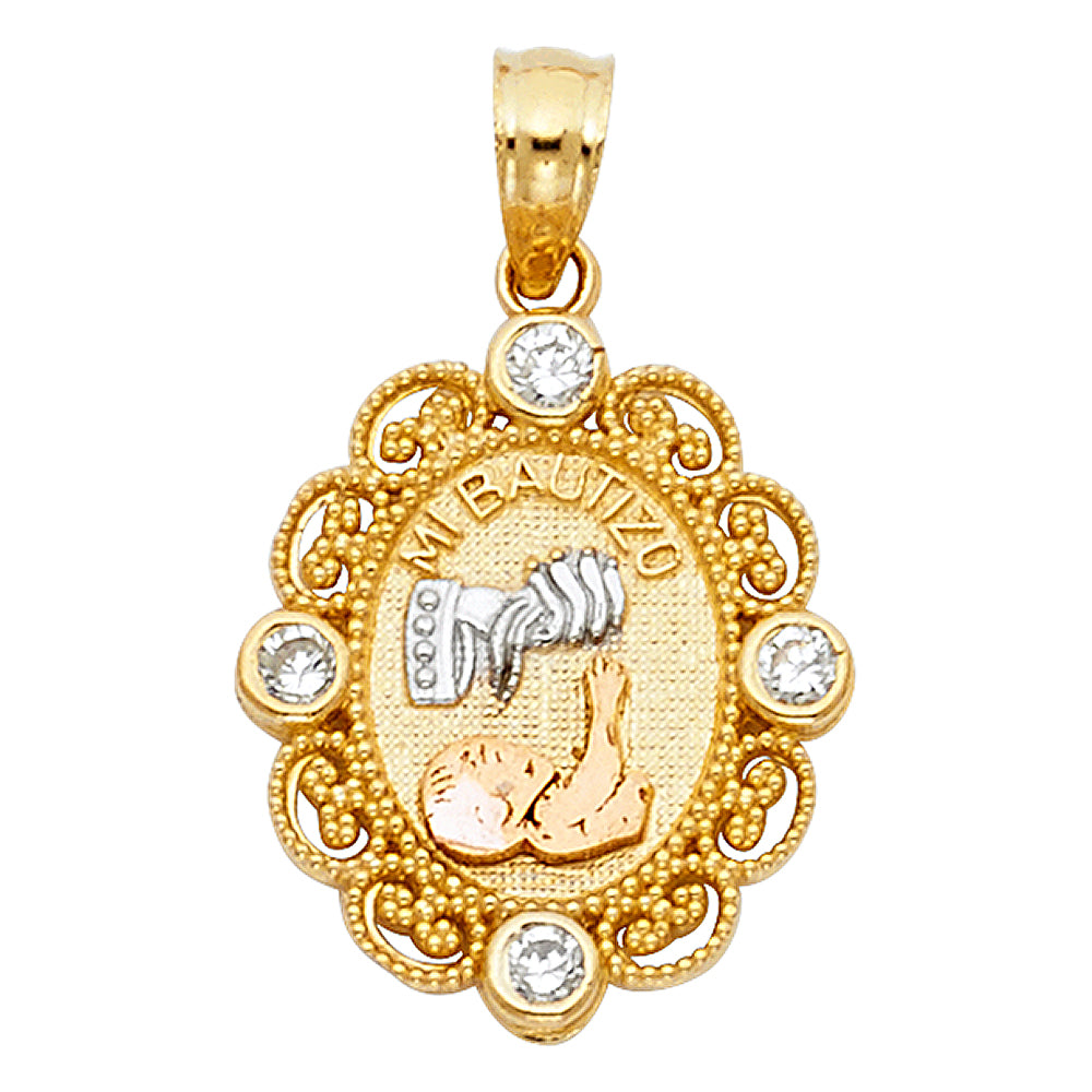 14K Yellow Gold Religious Pendant - PT1450