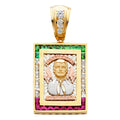 14K Yellow Gold Gun, Money & Animal Pendant - PT1513