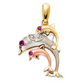 14K Yellow Gold Animal, Sea Life & Butterfly Pendant - PT1551