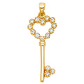 14K Yellow Gold Key, Music & Assorted Pendant - PT1723
