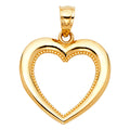 14K Yellow Gold Mom, Family, Baby & Heart Pendant - PT1789