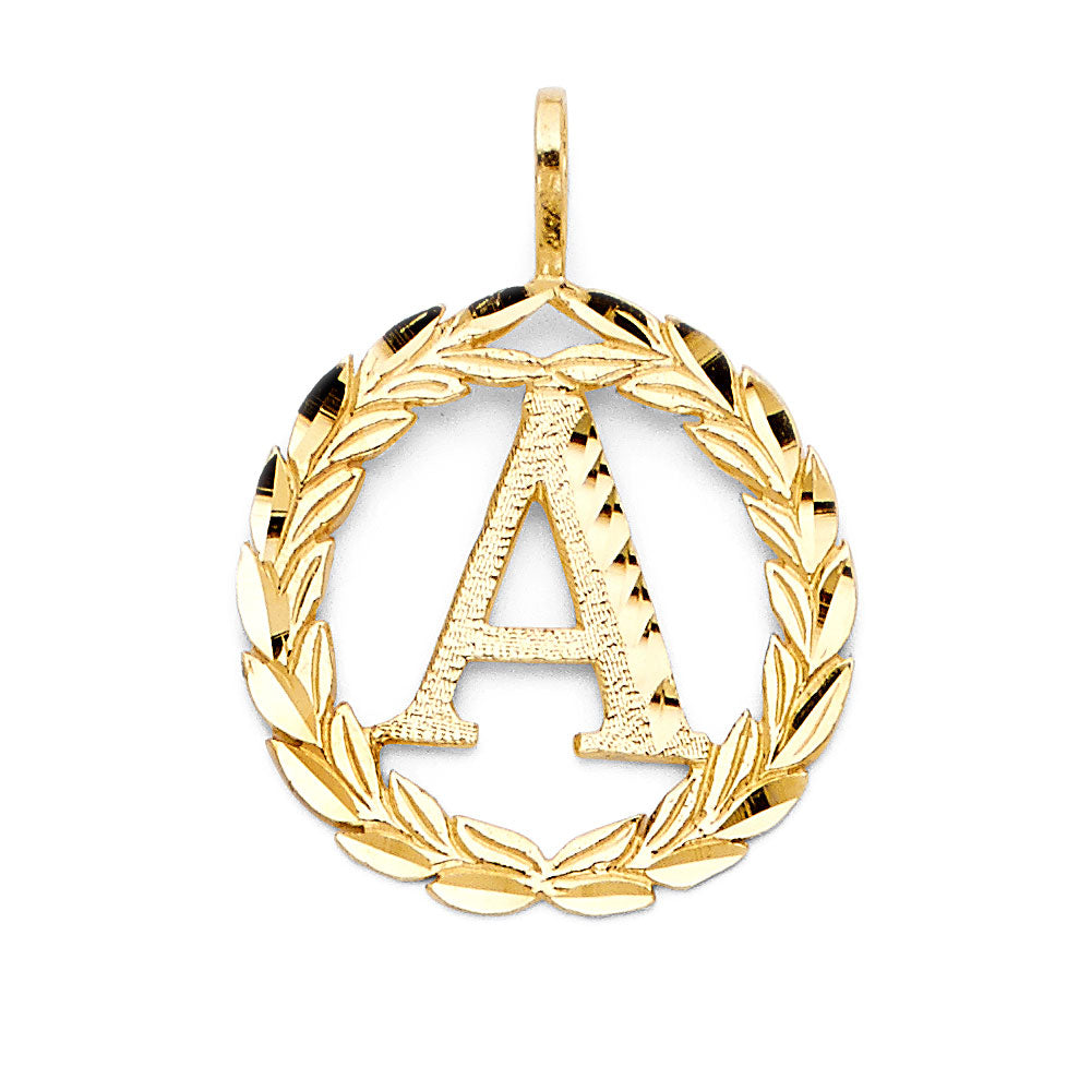 14K Yellow Gold Alphabet & Number Jewelry - PT2050 - Letter A