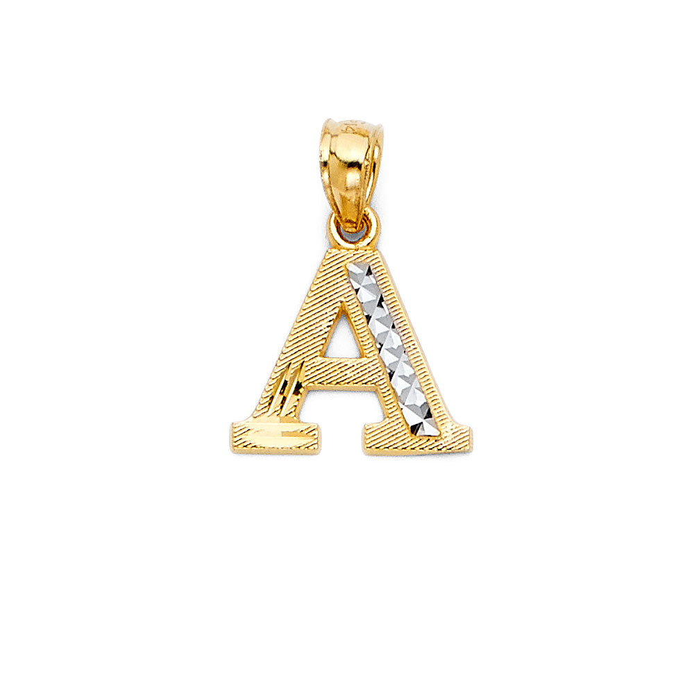 14K Yellow Gold Alphabet & Number Jewelry - PT2056 - Letter A