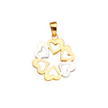 14K Yellow Gold Mom, Family, Baby & Heart Pendant - PT2386