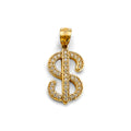 14K Yellow Gold Gun, Money & Animal Pendant - PT2750