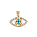 14K Yellow Gold Nature, Sports, Evil Eye & Baby Pendant - PT2790