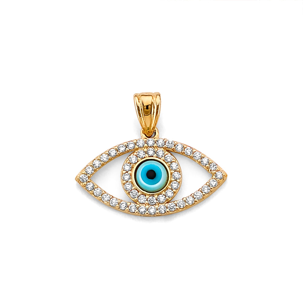 14K Yellow Gold Nature, Sports, Evil Eye & Baby Pendant - PT2790