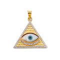 14K Yellow Gold Nature, Sports, Evil Eye & Baby Pendant - PT2799
