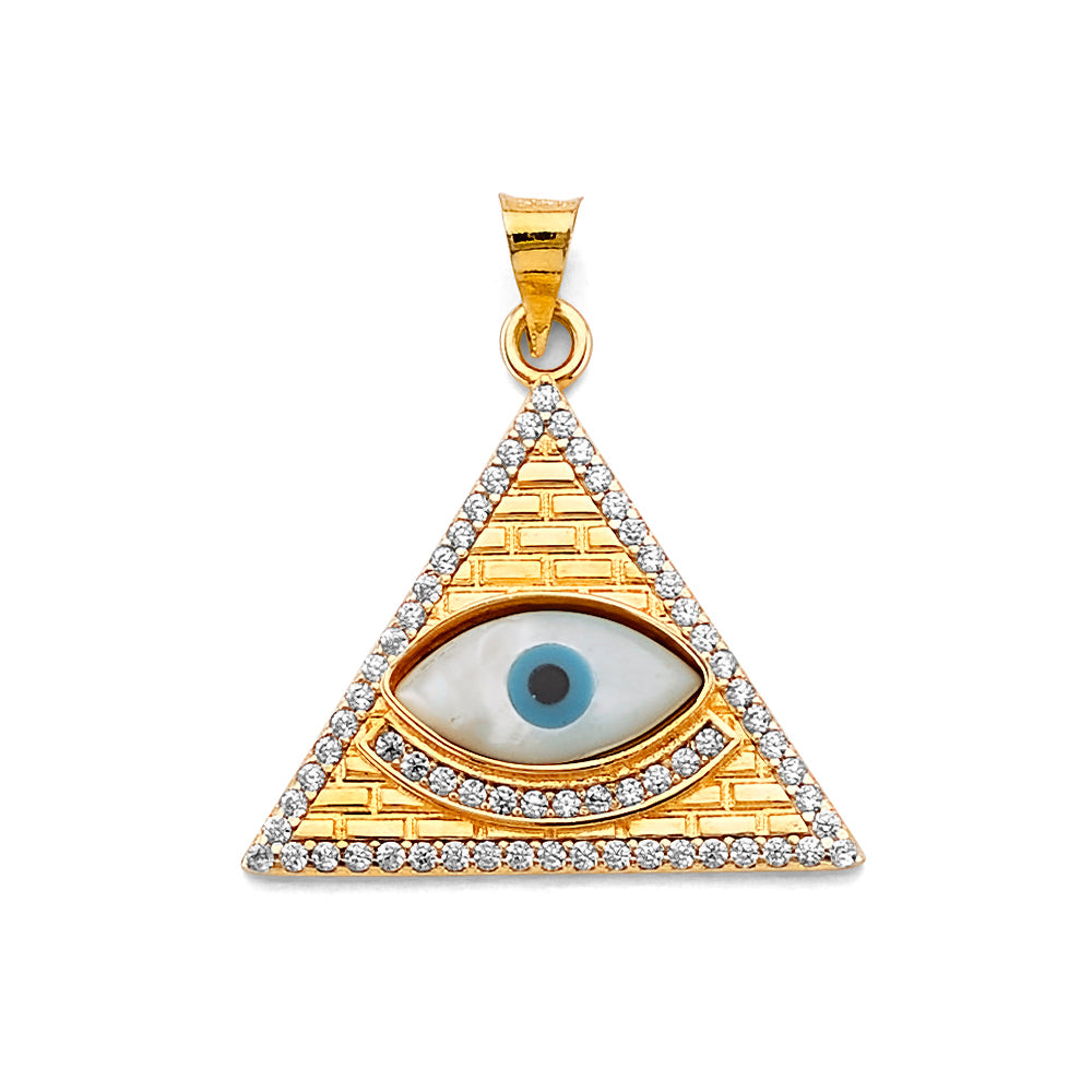 14K Yellow Gold Nature, Sports, Evil Eye & Baby Pendant - PT2799