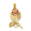 14K Yellow Gold Flower & 15 Años Pendant - PT2933