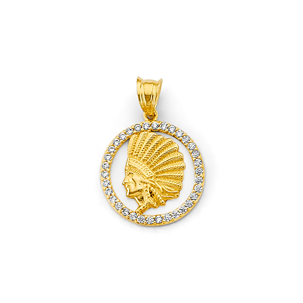 14K Yellow Gold Religious Pendant - PT2941