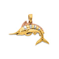 14K Yellow Gold Animal, Sea Life & Butterfly Pendant - PT3087
