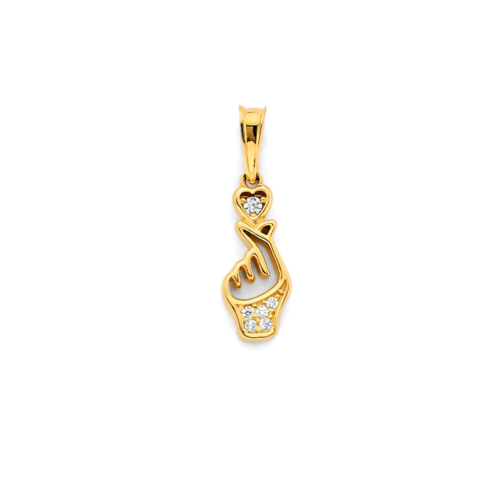 14K Yellow Gold Nature, Sports, Evil Eye & Baby Pendant - PT3110