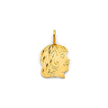 14K Yellow Gold Mom, Family, Baby & Heart Pendant - PT3194