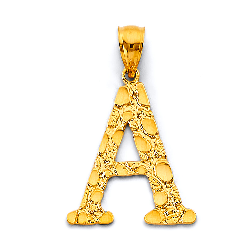 14K Yellow Gold Alphabet & Number Jewelry - PT3241 - Letter A