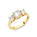 14K Yellow Gold CZ Engagement Ring - RG34