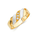 14K Yellow Gold CZ Trio Set - RG115
