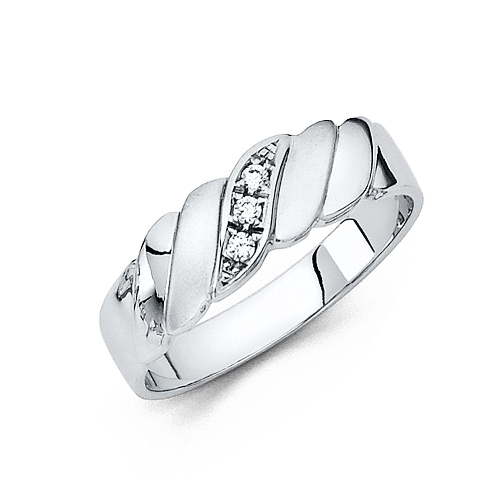 14K Yellow Gold CZ Trio Set - RG197