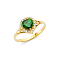 14K Yellow Gold Fancy CZ & Mother's Ring - RG377