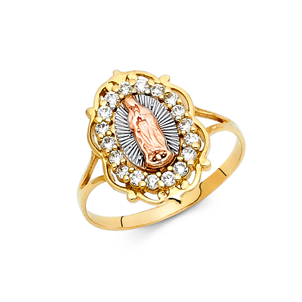 14K Yellow Gold Religious, 15 Años & Crown Ring - RG615