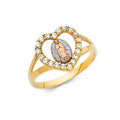 14K Yellow Gold Religious, 15 Años & Crown Ring - RG621