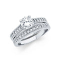 14K Yellow Gold CZ Bridal Set - RG756 - Image 757