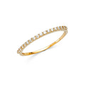 14K Yellow Gold CZ Wedding & Eternity Band - RG863